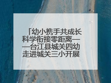 幼小携手共成长科学衔接零距离——台江县城关四幼走进城关三小开展幼小衔接活动