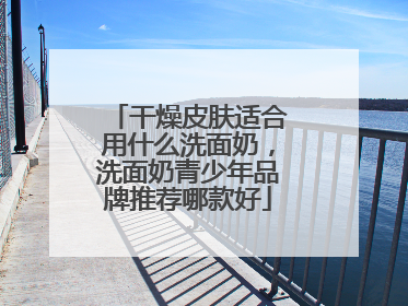干燥皮肤适合用什么洗面奶，洗面奶青少年品牌推荐哪款好