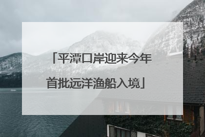 平潭口岸迎来今年首批远洋渔船入境