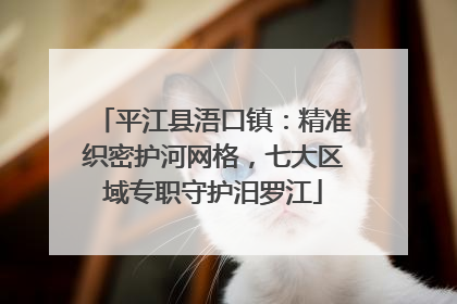 平江县浯口镇：精准织密护河网格，七大区域专职守护汨罗江