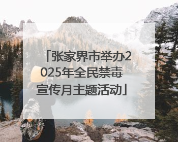 张家界市举办2025年全民禁毒宣传月主题活动