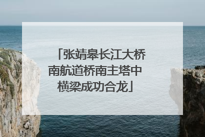 张靖皋长江大桥南航道桥南主塔中横梁成功合龙