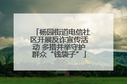 杨园街道电信社区开展反诈宣传活动 多措并举守护群众“钱袋子”