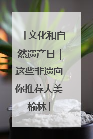 文化和自然遗产日｜这些非遗向你推荐大美榆林