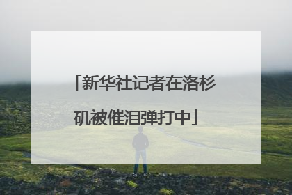 新华社记者在洛杉矶被催泪弹打中