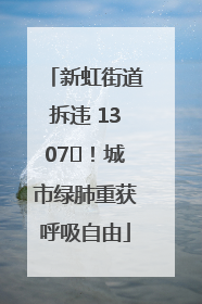 新虹街道拆违 1307㎡！城市绿肺重获呼吸自由