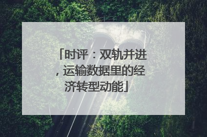 时评：双轨并进，运输数据里的经济转型动能