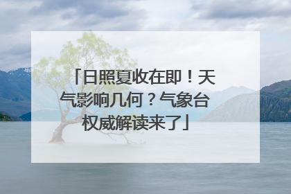 日照夏收在即！天气影响几何？气象台权威解读来了