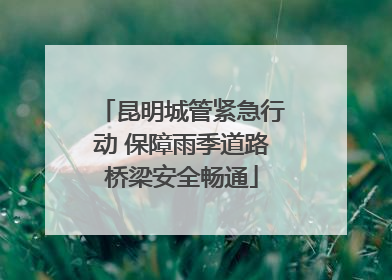 昆明城管紧急行动 保障雨季道路桥梁安全畅通