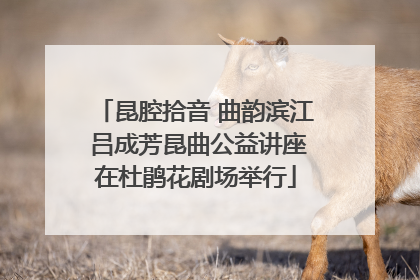 昆腔拾音 曲韵滨江 吕成芳昆曲公益讲座在杜鹃花剧场举行