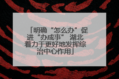 明确“怎么办”促进“办成事” 湖北着力于更好地发挥综治中心作用