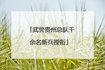 武警贵州总队千余名新兵授衔