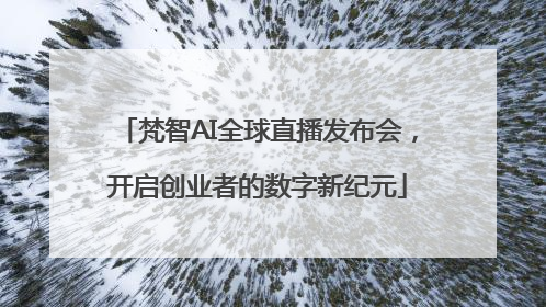 梵智AI全球直播发布会，开启创业者的数字新纪元