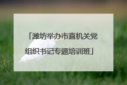 潍坊举办市直机关党组织书记专题培训班