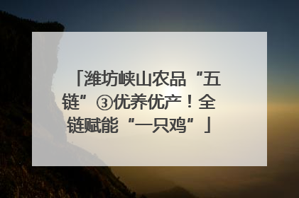 潍坊峡山农品“五链”③优养优产！全链赋能“一只鸡”