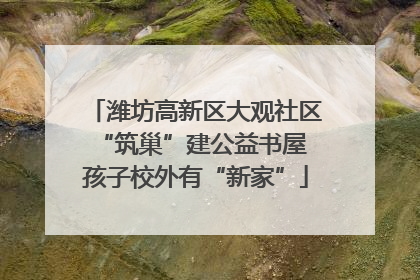 潍坊高新区大观社区“筑巢”建公益书屋 孩子校外有“新家”