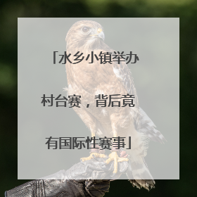 水乡小镇举办村台赛，背后竟有国际性赛事