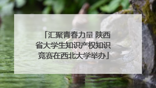 汇聚青春力量 陕西省大学生知识产权知识竞赛在西北大学举办