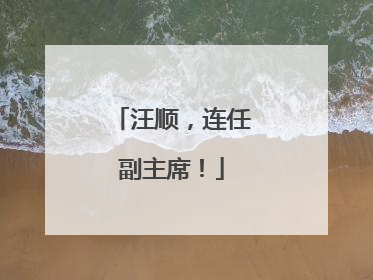 汪顺，连任副主席！