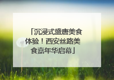 沉浸式盛唐美食体验！西安丝路美食嘉年华启幕