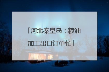 河北秦皇岛：粮油加工出口订单忙