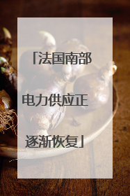 法国南部电力供应正逐渐恢复
