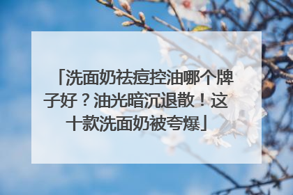 洗面奶祛痘控油哪个牌子好？油光暗沉退散！这十款洗面奶被夸爆
