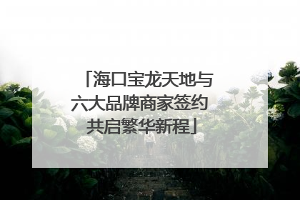 海口宝龙天地与六大品牌商家签约 共启繁华新程