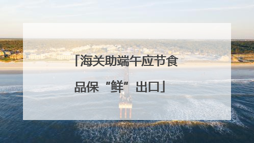 海关助端午应节食品保“鲜”出口