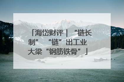 海岱财评｜“链长制” “链”出工业大梁“钢筋铁骨”