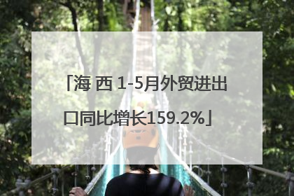 海 西 1-5月外贸进出口同比增长159.2%