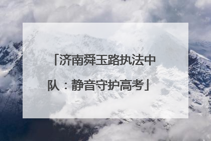 济南舜玉路执法中队：静音守护高考