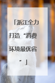 浙江全力打造“消费环境最优省”