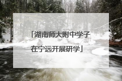 湖南师大附中学子在宁远开展研学