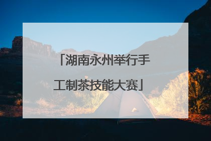 湖南永州举行手工制茶技能大赛