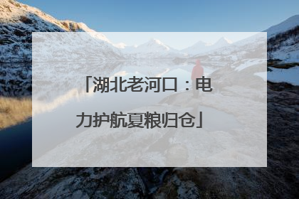 湖北老河口：电力护航夏粮归仓