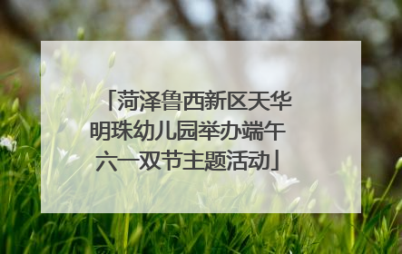 菏泽鲁西新区天华明珠幼儿园举办端午六一双节主题活动