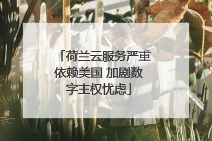 荷兰云服务严重依赖美国 加剧数字主权忧虑