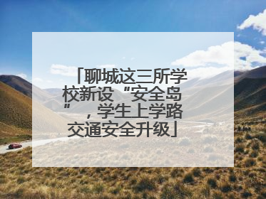 聊城这三所学校新设“安全岛”，学生上学路交通安全升级