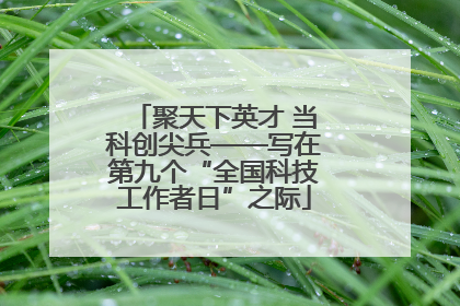聚天下英才 当科创尖兵——写在第九个“全国科技工作者日”之际