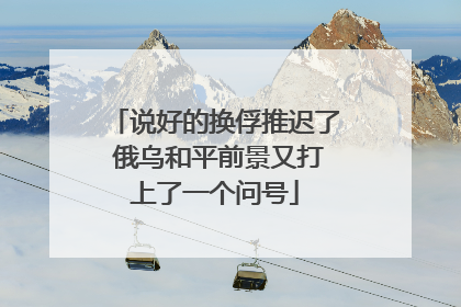 说好的换俘推迟了 俄乌和平前景又打上了一个问号
