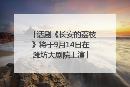 话剧《长安的荔枝》将于9月14日在潍坊大剧院上演