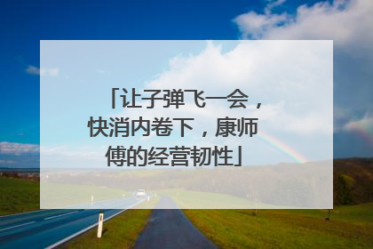 让子弹飞一会，快消内卷下，康师傅的经营韧性