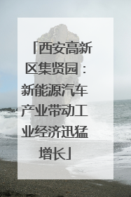 西安高新区集贤园：新能源汽车产业带动工业经济迅猛增长