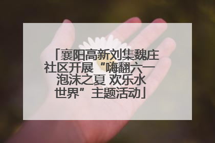 襄阳高新刘集魏庄社区开展“嗨翻六一 泡沫之夏 欢乐水世界”主题活动