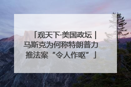 观天下·美国政坛｜马斯克为何称特朗普力推法案“令人作呕”