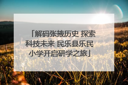解码张掖历史 探索科技未来 民乐县乐民小学开启研学之旅