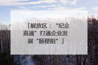 解放区：“纪企直通”打通企业发展“肠梗阻”