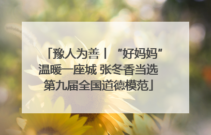 豫人为善丨“好妈妈”温暖一座城 张冬香当选第九届全国道德模范