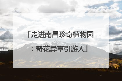 走进南昌珍奇植物园：奇花异草引游人